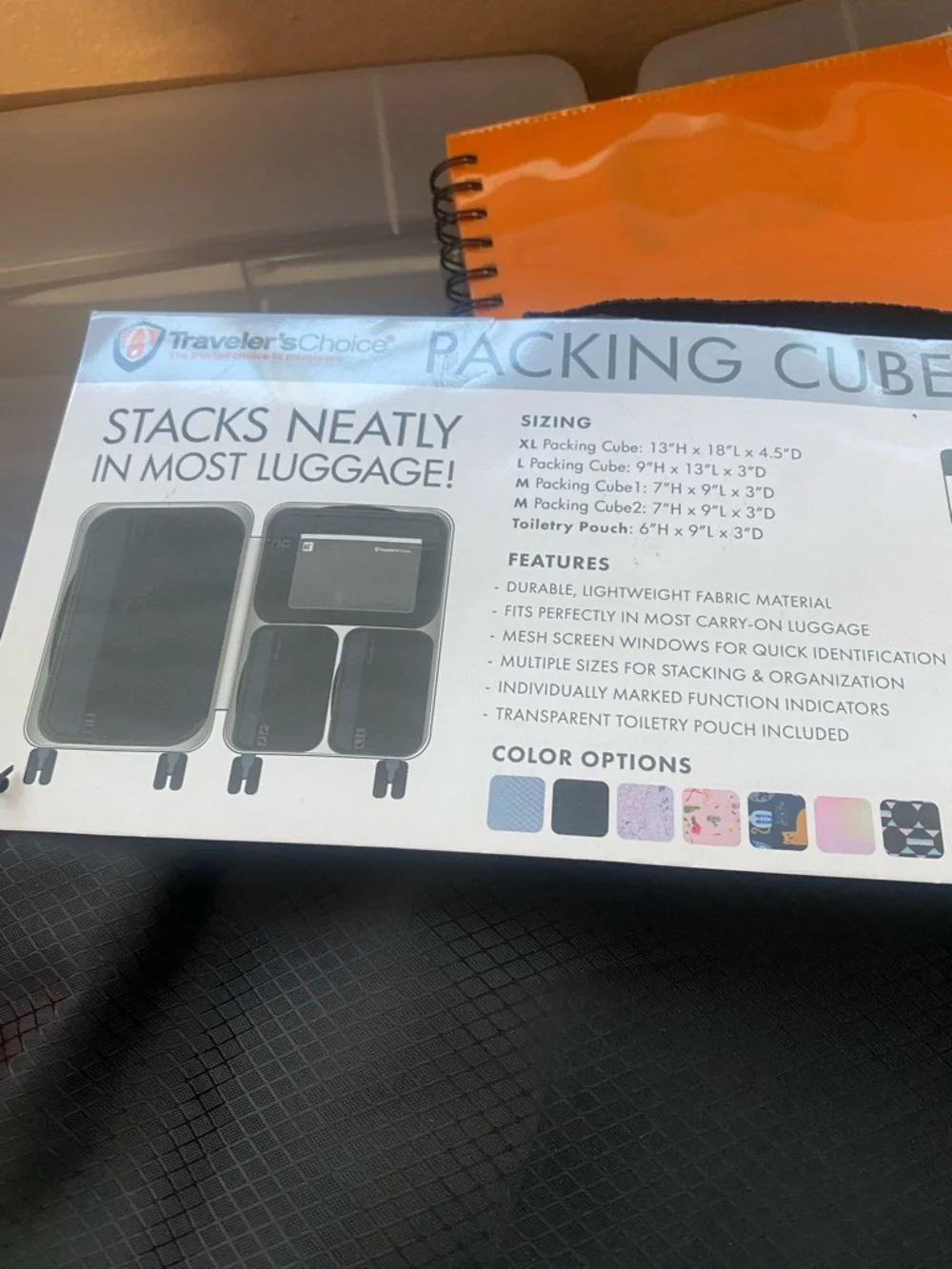 Cloverland Black Packing Cubes by Traveler's Choice - 4-Piece Set